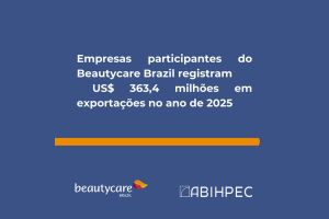 Empresas participantes do Beautycare Brazil registram  US$ 363,4 milhões em exportações no ano de 2025